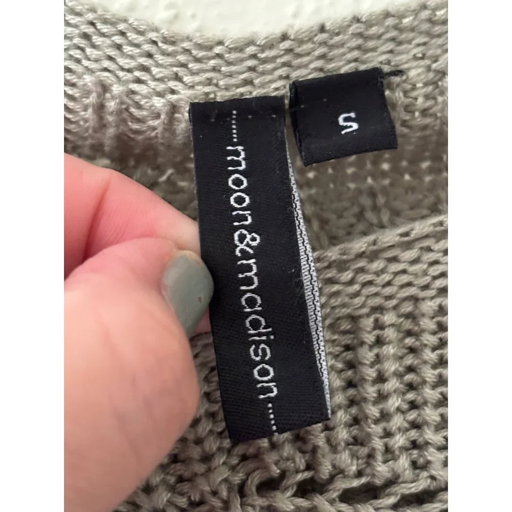 Anthropologie Moon Madison Green Scalloped Knit Flowy Sweater - Picture 5 of 13